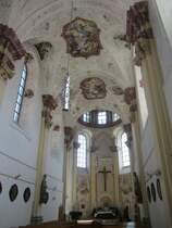 Gaming, Klosterkirche Marienthron, erbaut bis 1352, Umgestaltung von 1742 bis 1746 im barocken Stil durch Prior Johann Jerumb (17.08.2013)