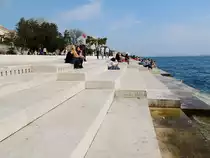 Meeresorgel von ZADAR spielt seit 2005 unerm�dlich seine Melodien; 130421