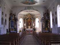Innenansicht der kath. Pfarrkirche St. Michael in Sonthofen (Oberallgu, August 2008)