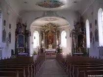 Innenansicht der kath. Pfarrkirche St. Michael in Sonthofen (Oberallg�u, August 2008)