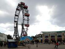 Riesenrad am Pratergelnde gilt als eines der vielen Wahrzeichen von WIEN;130829