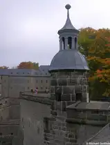 Teilansicht der Festung K�nigstein auf dem gleichnamigen Berg oberhalb des gleichnamigen Ortes an der Elbe in der S�chsischen Schweiz (Oktober 2008)