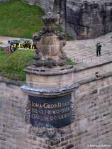 Detailansicht von der Befestigungsmauer von der Festung Knigstein (Schs. Schweiz, Oktober 2008)