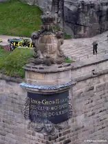 Detailansicht von der Befestigungsmauer von der Festung K�nigstein (S�chs. Schweiz, Oktober 2008)