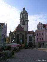Frauenkirche am Marktplatz von Meien mit  Porzelanglockenspiel (Oktober 2008)