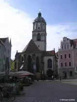 Frauenkirche am Marktplatz von Mei�en mit  Porzelanglockenspiel (Oktober 2008)