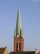 Kirchturm der Lambertikirche, Gladbeck (Kreis Recklinghausen, NRW, Juni 2008)