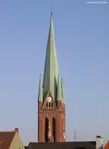 Kirchturm der Lambertikirche, Gladbeck (Kreis Recklinghausen, NRW, Juni 2008)