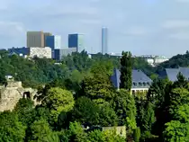 Luxemburg, das Rham-Plateau, das Europazentrum Kirchberg im Hintergrund. 22.09.2013
