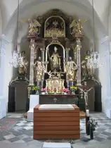 Diex, barocker Hochaltar der Wehrkirche St. Martin von 1778 (19.08.2013)