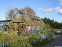 Das urige  Caf� Lichthof!  in Falsh�ft in der Geltinger Birk n�rdlich von Kappeln (Kreis Schleswig-Flensburg in Schleswig-Holstein, Herbst 2009)
