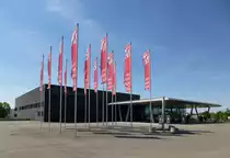 Offenburg, die Oberrheinhalle f�r Gro�veranstaltungen und Messen, eingeweiht 2008, Juni 2013