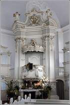 Osten. Der Altar der barocken St.-Petri-Kirche. 03.10.2013
