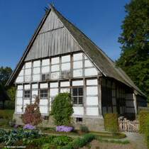 Das Haupthaus vom Lippischen Meierhof, LWL-Freilichtmuseum Detmold (Kreis Lippe, NRW, Oktober 2013)