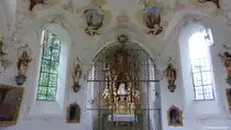 Innenansicht von St. Maria Loretto, eine der drei St. Loretto-Kapellen von Oberstdorf (Landkreis Oberallg�u, September 2013)