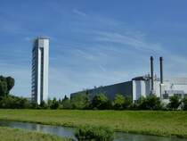Offenburg, der Burda-Medienkomplex mit dem Hochhaus, Juni 2013