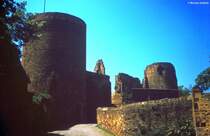 Burgruine Neuleiningen (Landkreis Bad Drkheim, Rheinland-Pfalz, Juni 1986, Scan vom Dia)
