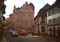 Bad Bergzabern - Gasthaus Zum Engel (Landkreis SW, Rheinland-Pfalz, Juni 1986, Scan vom Dia)