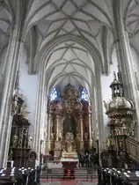 Krems, Piaristenkirche, Netzrippengew�lbe, barocke Innenausstattung von Martin 
Johann Schmidt (22.09.2013)