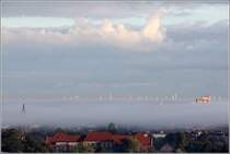 Morgennebel ber Bremerhaven. 28.09.2013

