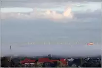 Morgennebel �ber Bremerhaven. 28.09.2013

