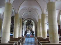 Sirnitz, Mittelschiff der Pfarrkirche St. Nikolaus, Hochaltar von 1690 (30.09.2013)