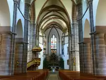 Sch�nau, Blick in die Pfarrkirche, Aug.2013