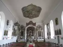 Kinding, Alt�re und Kanzel der Wehrkirche Maria Geburt (02.11.2013)