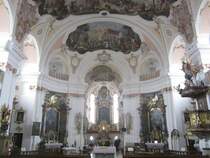 Bettbrunn, Wallfahrtskirche St. Salvator, erbaut ab 1774 durch Leonhard Matthias Giel, Stuck von Franz Xaver Feichtmayr (02.11.2013)