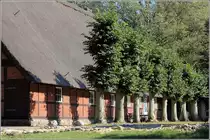 Bremerhaven. Das Marschenhaus geh�rt zum Volkskundlichen Freilichtmuseum im Speckenb�tteler Park. Es handelt sich um einen Nachbau, da das Original 1946 abbrannte. 26.08.2013