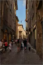 <U>Bergamo.</U>
In der Via Gombito. Sommer 2013.