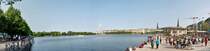 Hamburg - Panoaufnahme von Jungfernstieg und Binnenalster - 13.07.2013