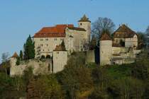 Kocherstetten, Schloss Stetten, Stammburg der Freiherren von Stetten, eine der am besten erhaltenen Ritterburger aus der Stauferzeit, erbaut ab 1200 (25.11.2013)