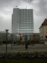 Bayreuth, neues Rathaus am Luitpoldplatz, erbaut 1976 (21.04.2012)