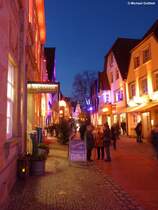 Altstadt von Osnabrck am frhen Abend (Niedersachsen, Dezember 2013)