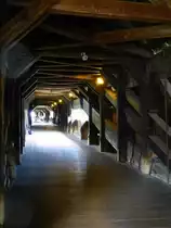 Bad S�ckingen, die geniale Holzkonstruktion der Rheinbr�cke vom Schweizer Br�ckenbaumeister Blasius Baldischwiler (1752-1832), Juni 2013