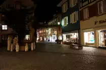 Bad S�ckingen - Beim Narrenbrunnen. Auch hier ist fast kein Mensch weit und breit zu sehen, gut f�r ungest�rte Aufnahmen. 24.12.2013