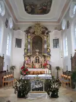 Stafflangen, Hochaltar der Pfarrkirche St. Remigius (19.01.2014)