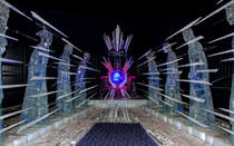  DIE ANZIEHUNGSKRAFT DER SCHNHEIT DES NORDENs  von den Knstlern Karlis Ile & Agnes Rudzite Kirillova (Lettland) zusehen in Rvershagens  Karls 11. Eiswelt , ist  eines von 20 beeindruckenden Eiskunstwerken, die das Thema  Expedition ins ewige Eis  beinhaltet. - 14.01.2014
