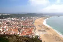 NAZAR� (Concelho de Nazar�), 15.09.2013, Blick von Sitio auf die Unterstadt