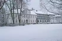 Geb�udezeile im Kurpark in Bad Driburg. 26.1.2014