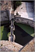 Aigues Mortes. Blick vom Tour de Constance in den ehemaligen Stadtgraben. Scan eines Dias vom Sommer 1975.