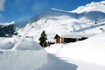 Am Ortseingang von Nufenen; 09.02.2014