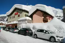 Trotz der Schneemassen gibt es gen�gend Parkpl�tze in San Bernardino; 09.02.2014