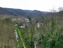 Frankreich, Languedoc, H�rault, Le Poujol-sur-Orb am  Passa Pa�s  Radweg vom Haut-Languedoc bis in den Tarn. 09.02.2014