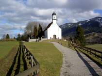 Berghof, Kapelle St. Peter am St. Peter Weg, erbaut Ende des 17. Jahrhunderts, Gemeinde Halblech (20.02.2014) 