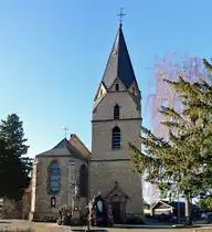 St. Dionysius-Kirche (zwischen 1891 und 1893 erbaut) in Schwerfen (zu Stadt Zülpich) - 22.01.2014