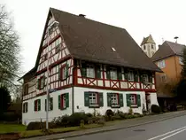 Altes Pfarrhaus von M�hlhausen, erbaut 1669, ab 1881 Gasthaus zum Hirschen, renoviert 1975 (16.02.2014)