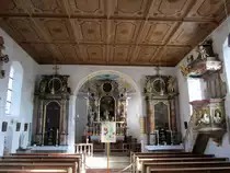 Pitzling, Alt�re und Kanzel der St. Johannes Kirche (22.02.2014)
