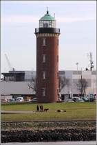 Cuxhaven. Der Leuchtturm an der Alten Liebe war von 1805 bis 2001 in Betrieb. Inzwischen ist er an privat verkauft worden. 24.02.2014